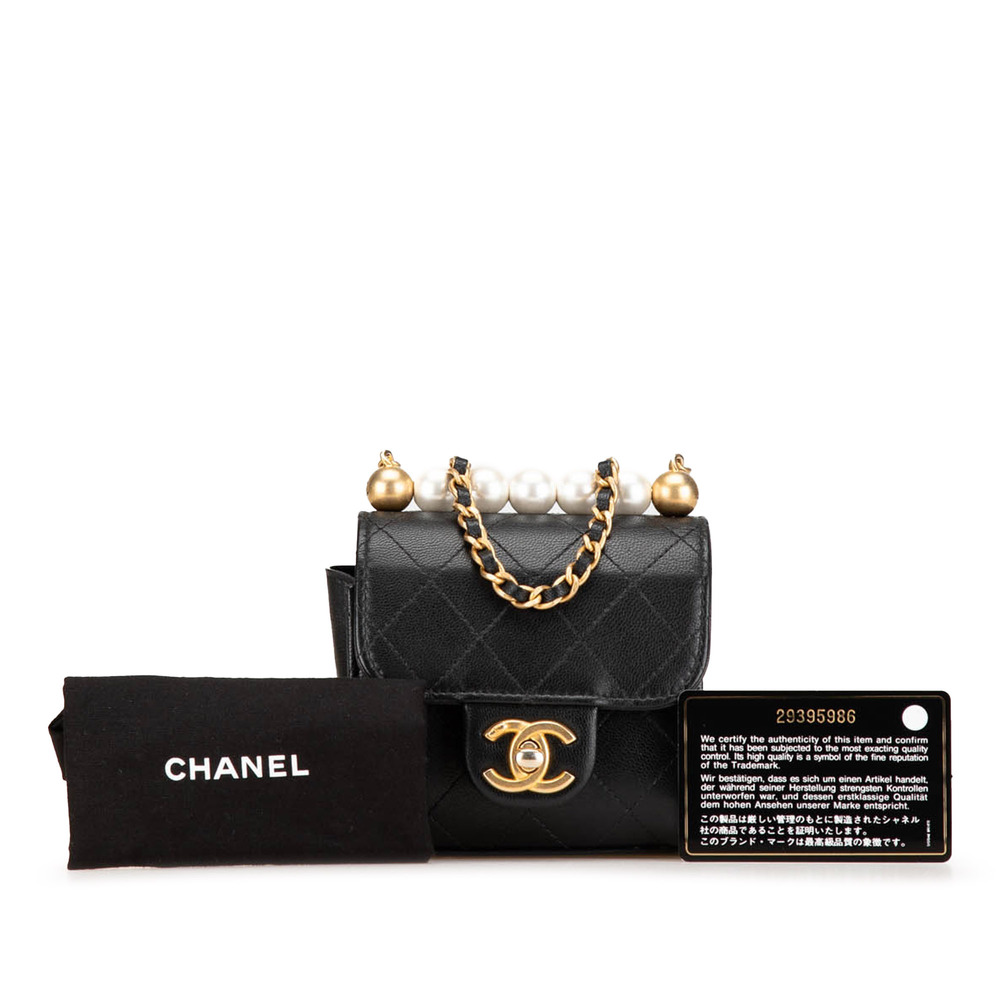 Pre-Loved Chanel Mini Goatskin Chic Pearls Clutch On Chain - Picture 8 of 8